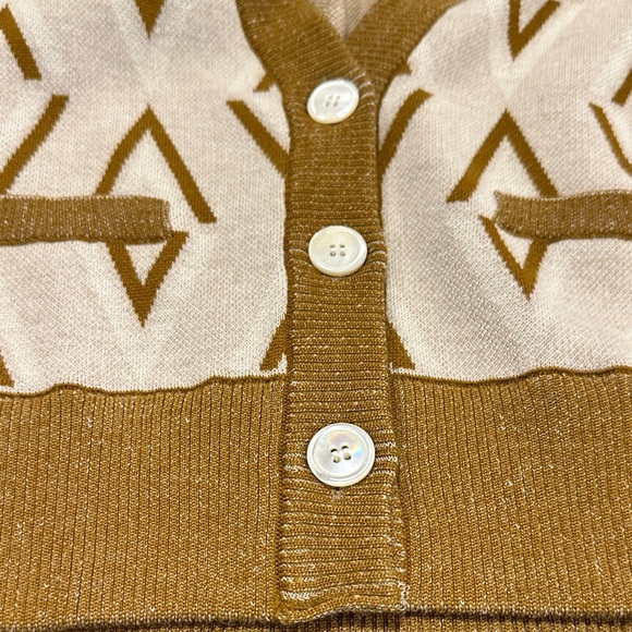 Autumn Adeigbo Tan and Cream Cardigan - Picture 3 of 6